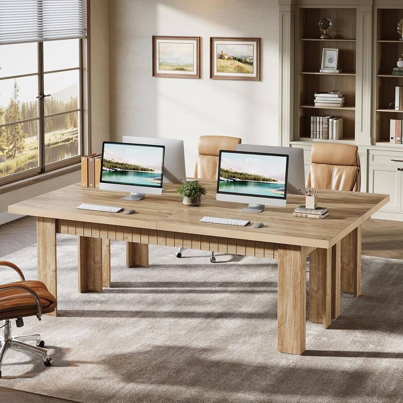 79 Inch Two Person Desk, Extra Long Computer Desk for Home Office