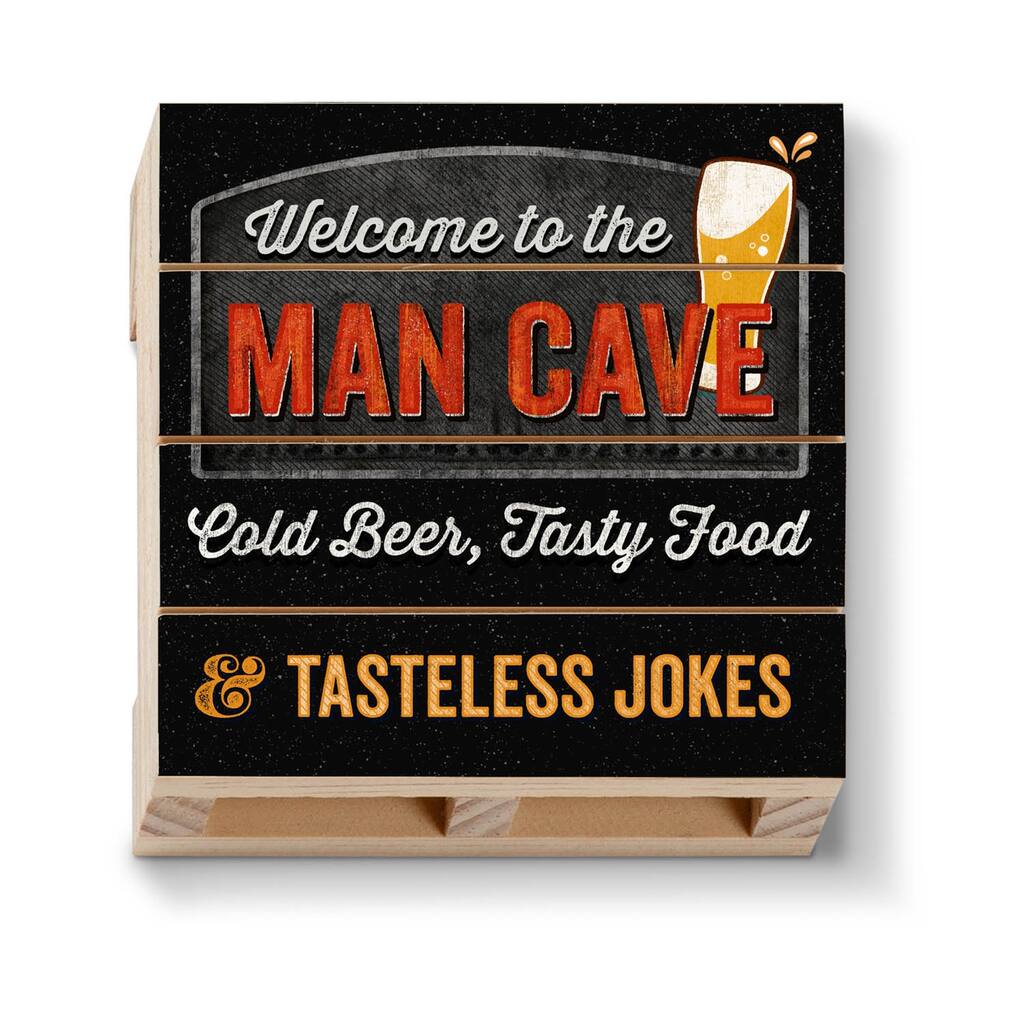 Counterart Wood Pallet Coaster - Man Cave - 4x4x.417