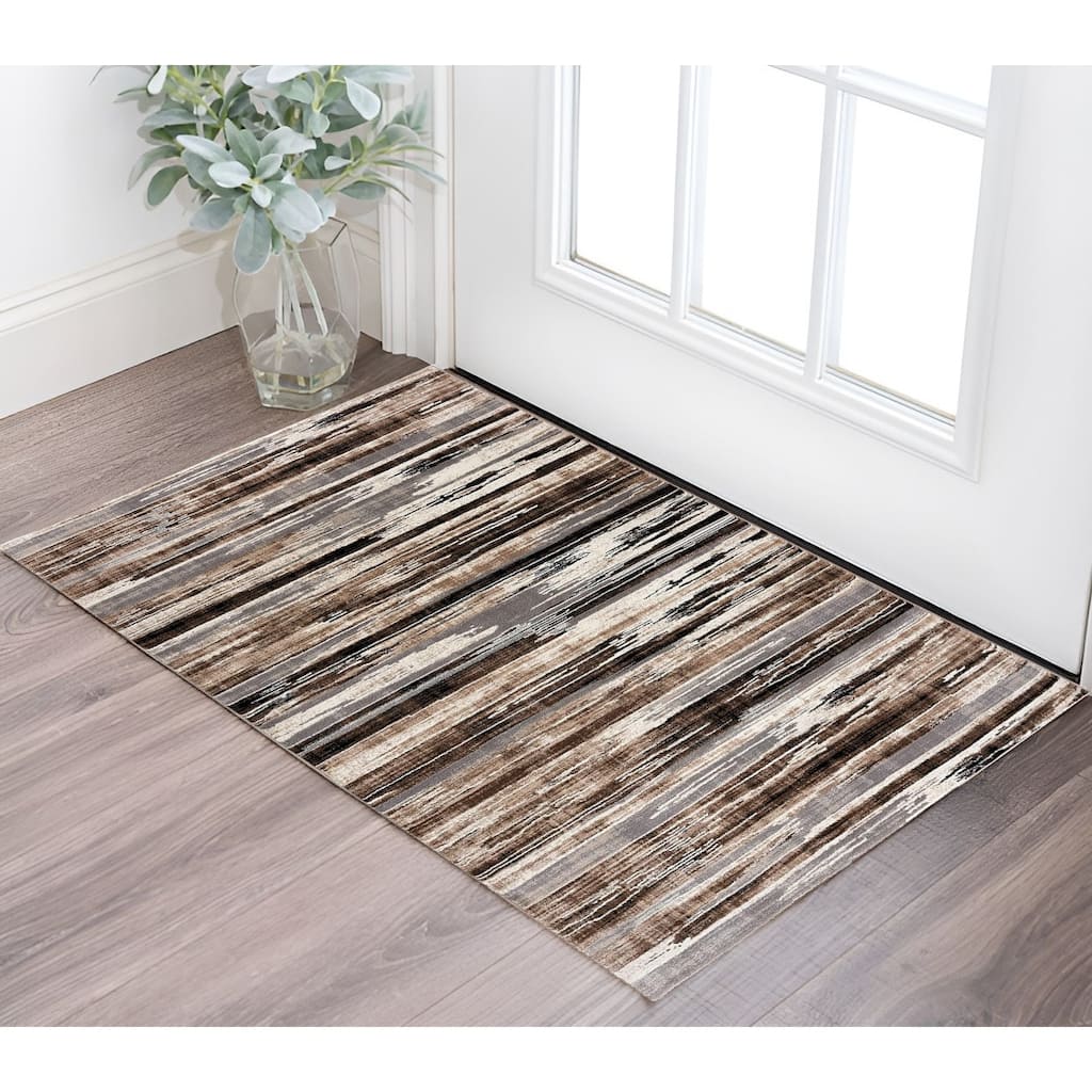 Abstract Modern Non Skid Woven Durable Area Rug - 36' X '27' X '1