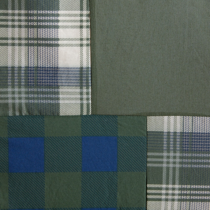 Woolrich Mill Creek Pieced Cotton 72x72" Shower Curtain