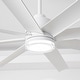 preview thumbnail 1 of 17, 72" Modern White Large Smart Ceiling Fan with Light and Remote, App Control, Voice Control