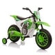preview thumbnail 38 of 47, 12V Kids Motorcycle Ride-On with Durable Build, Training Wheels, and Comfortable Seating for Ages 3-6 Green
