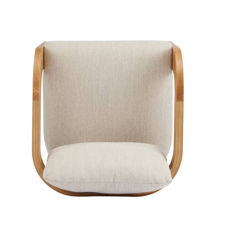 Dining Room Chairs Set of 2 Modern Fabric Armchair for Living Room, Comfy Upholstered Accent Chairs with Wood Legs, Pillow Back