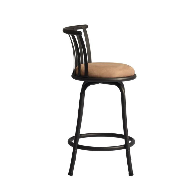 HomyLin Country Style Swivel Barstools for Kitchen Island Pub, Brown