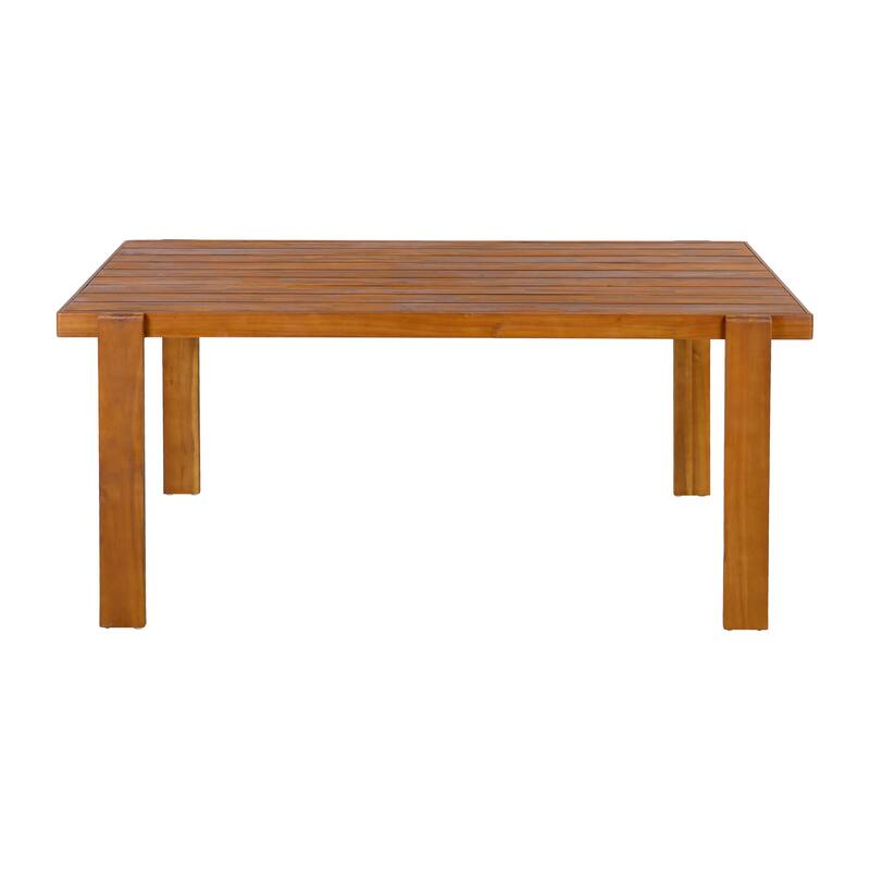 Christopher Knight Home - Modern Solid Acacia Wood Outdoor Dining Table