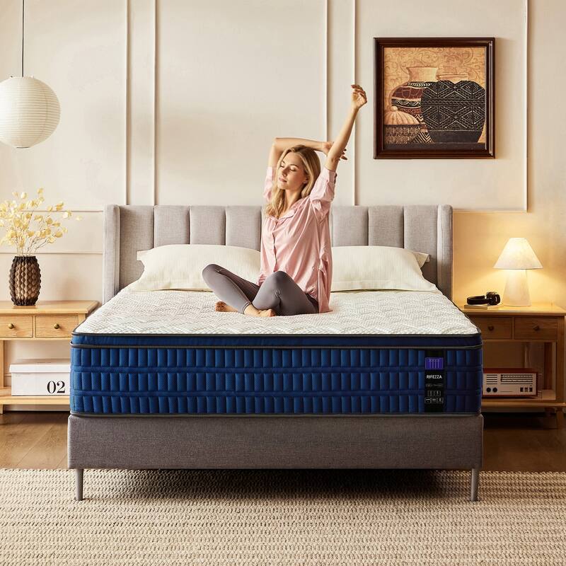 14 inch Hybrid Mattress Medium-Firm Gel Memory Foam Fiberglass-Free