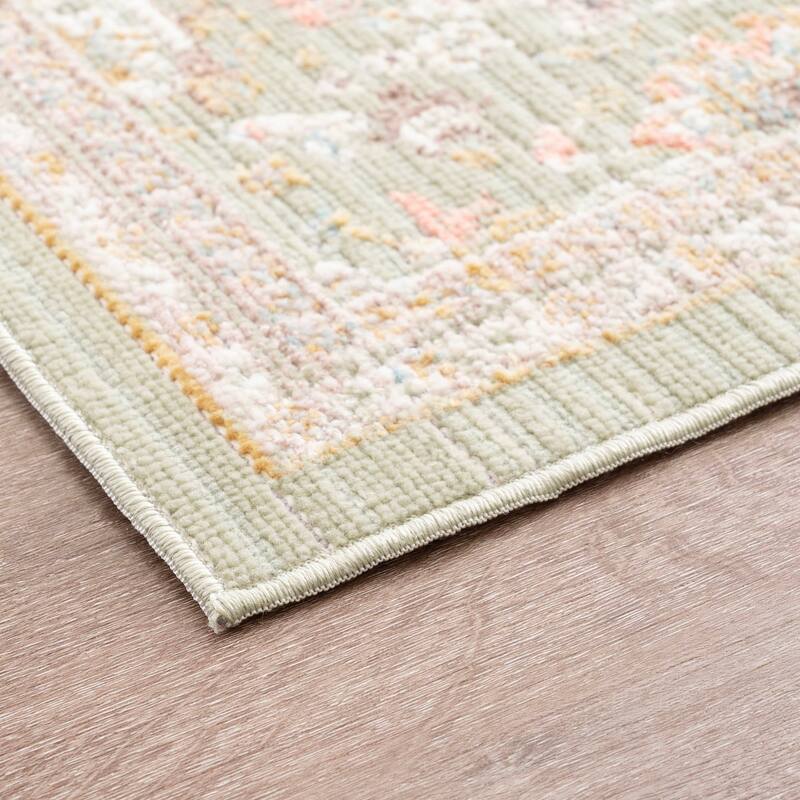 Crosswood Alyssa Traditional Floral Indoor Polyester Area Rug