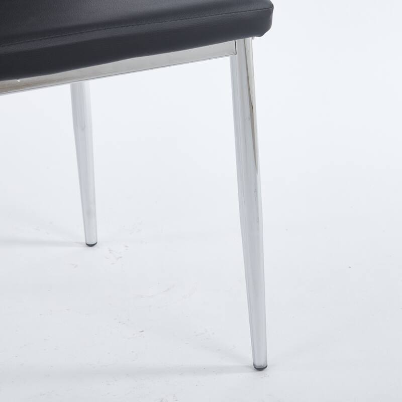 Modern Dining Chairs Set of 4 Metal Legs Contemporary Kitchen Furniture