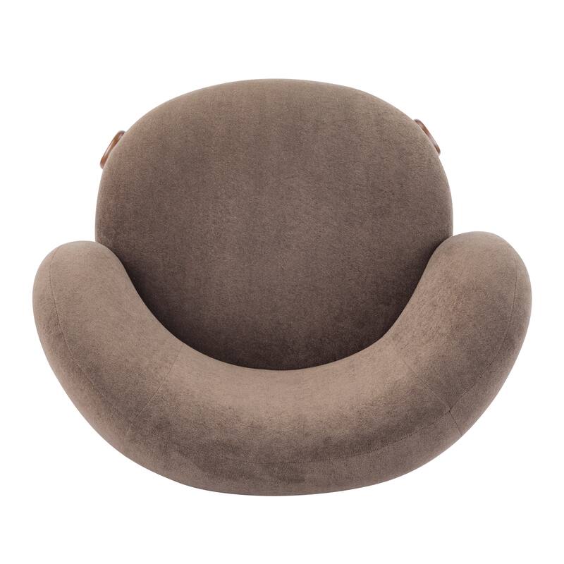 Roomfitters Modern Wingback Armchair with Curved Backrest, Upholstered Accent Seating for Living Room Comfort