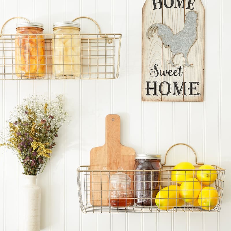 DII Wire Wall Basket(Set of 2) Grey