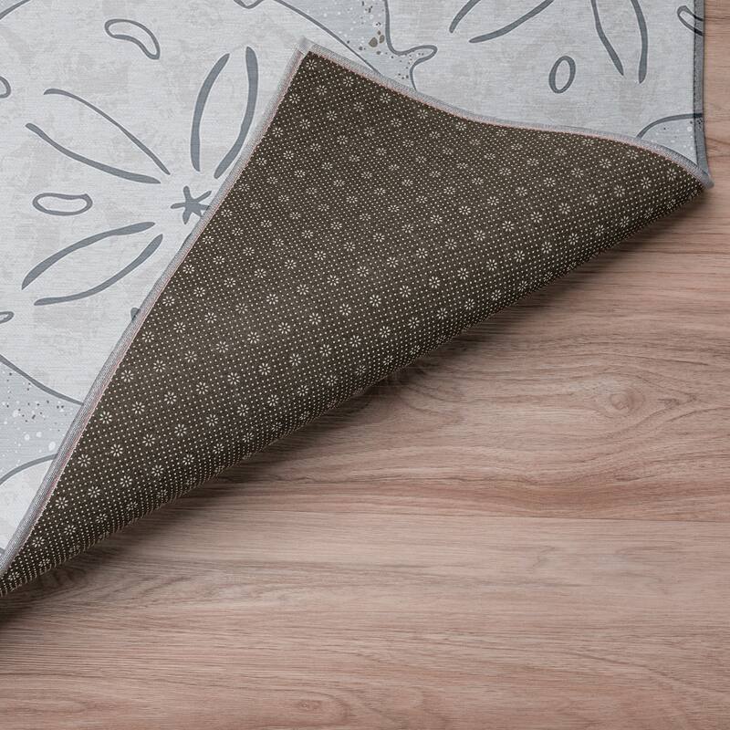 Indoor/ Outdoor Surfside Starfish Washable Rug New