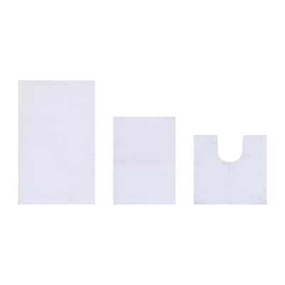 Better Trends Bath Rug Set 100% Micro Polyester Tufted Anti-Skid Latex Backing Bathroom Rugs for Shower, Sink Mats Micro Plush