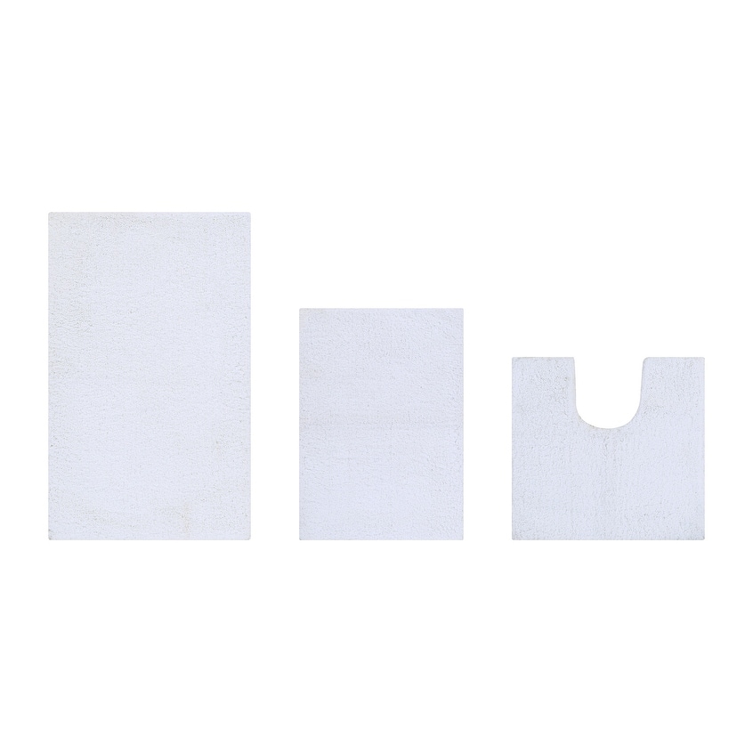 Better Trends Bath Rug Set 100% Micro Polyester Tufted Anti-Skid Latex Backing Bathroom Rugs for Shower, Sink Mats Micro Plush