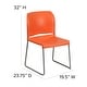 preview thumbnail 43 of 88, 5 Pack 880 lb. Capacity Full Back Contoured Sled Base Stack Chair - 23.75"D x 19.5"W x 32"H