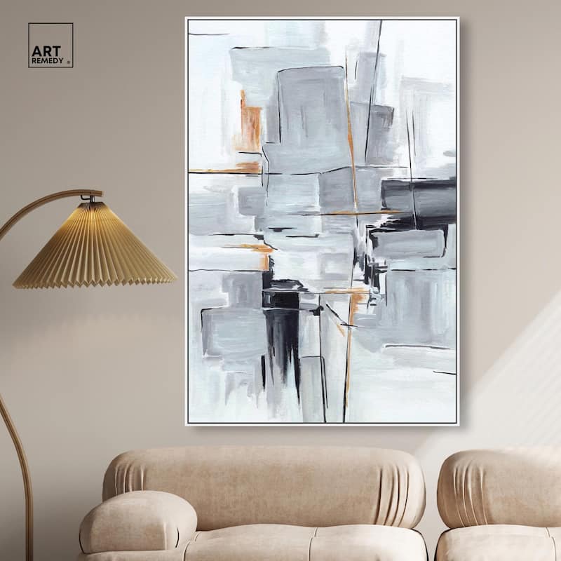 Elegant Grey Shades I Canvas by Art Remedy
