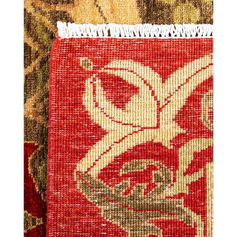 Contemporary Overdyed Wool Hand Knotted Area Rug - 4' 1" x 6' 3"