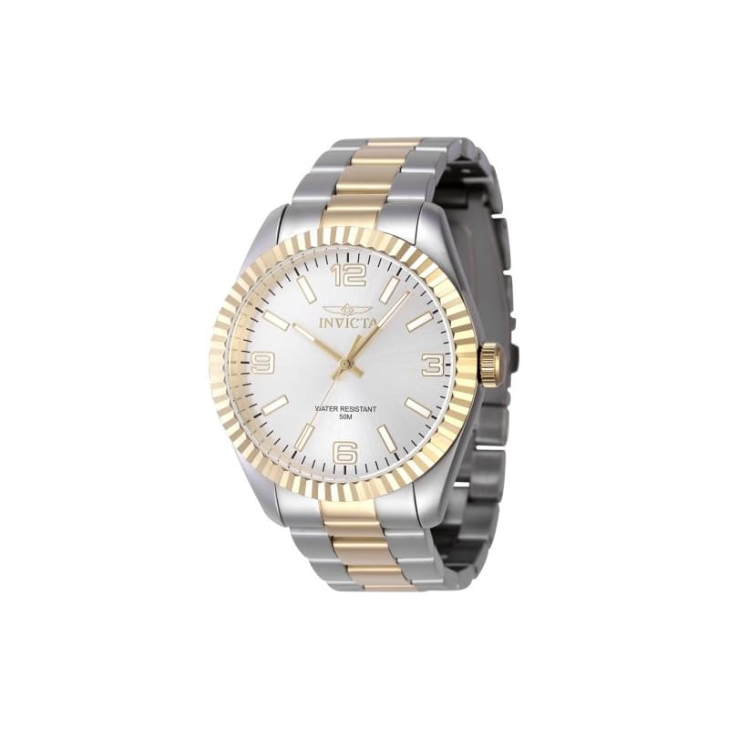 Invicta Men's 47454 Specialty Quartz 3 Hand Silver Dial Watch