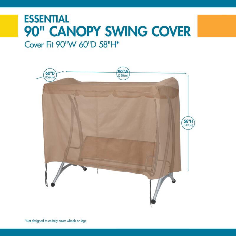Duck Covers Essential Canopy Swing Cover - 92"W x 62"D x 58"H