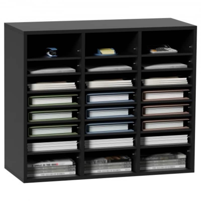Multi-Purpose Office Literature Organizers with 24 Compartments and Adjustable Shelves Perfect Addition to Any Space