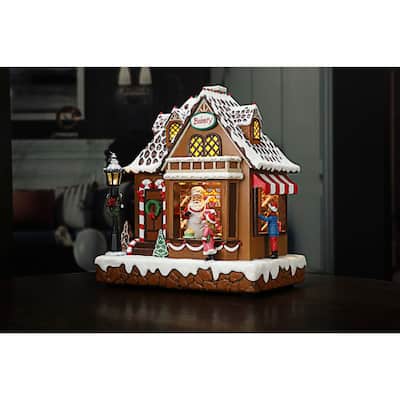 LED Lighted Bakery Shop Christmas Decorations - 10" - Set of 2