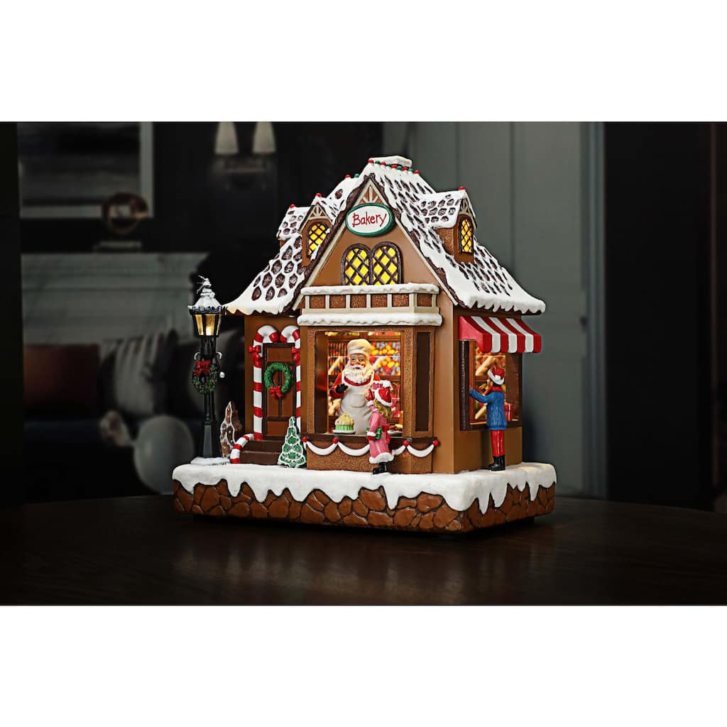 LED Lighted Bakery Shop Christmas Decorations - 10" - Set of 2