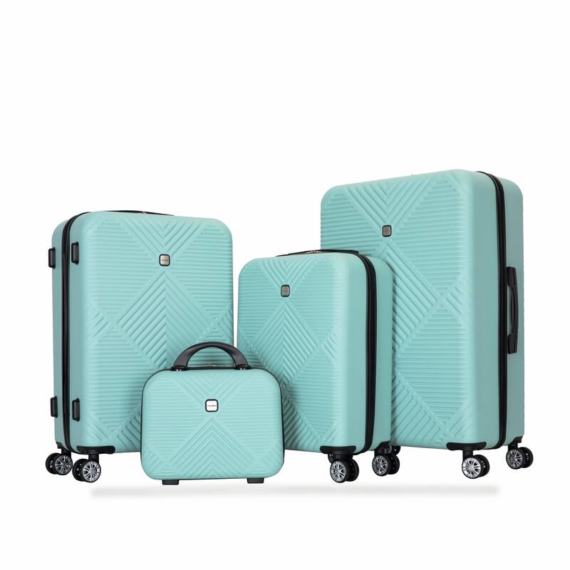 Stylish Luggage Lightweight Luggage, 4-Piece Set with Spinner Wheels and Cosmetic Case, for Boarding and Travel