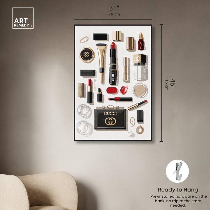 Luxury Makeup Collection II Canvas by Art Remedy