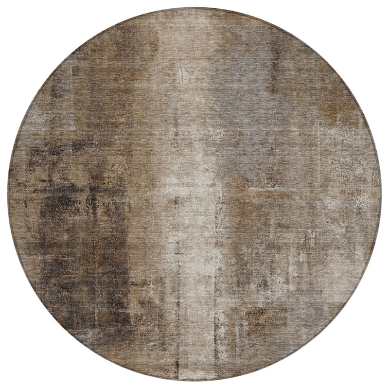HomeRoots Abstract Transitional Rectangle Outdoor Rug