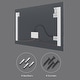 preview thumbnail 12 of 20, LED Square Simple Mirror, HD Tempered Glass, Ideal for Bath & Bedroom Use