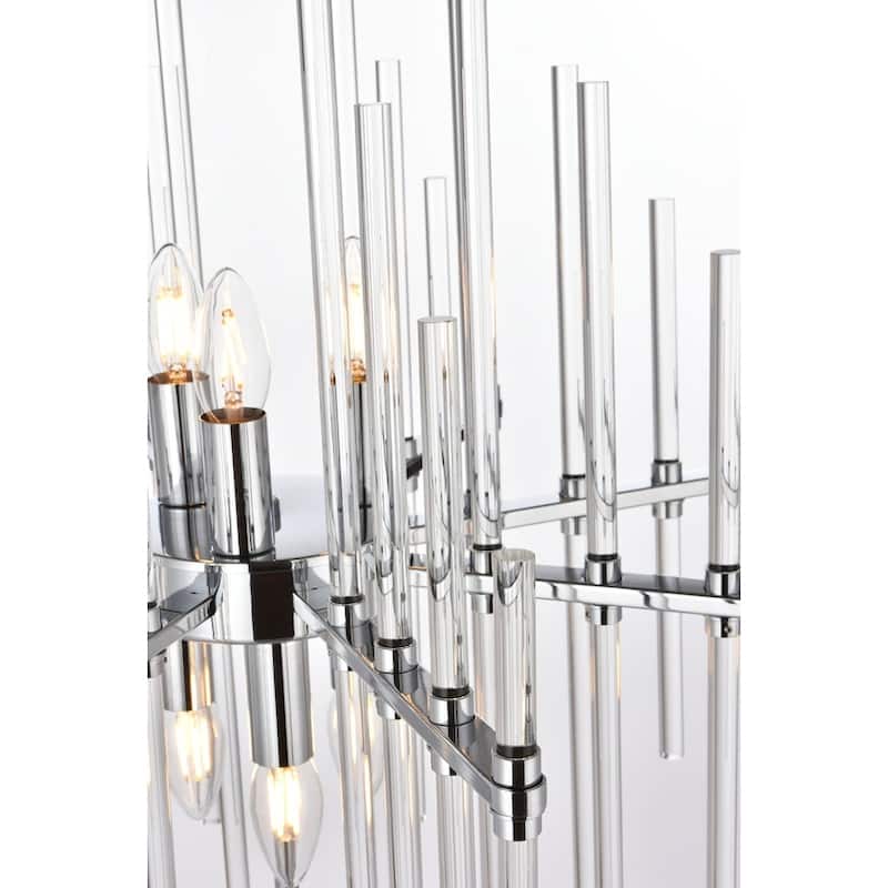 Samuel 23 inch crystal rod pendant in black