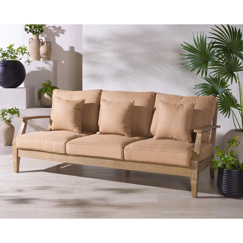 SAFAVIEH Couture Martinique Wood Patio Sofa