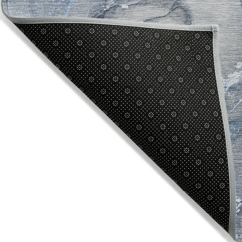Machine Washable Indoor/ Outdoor Abstract Chantille Rug