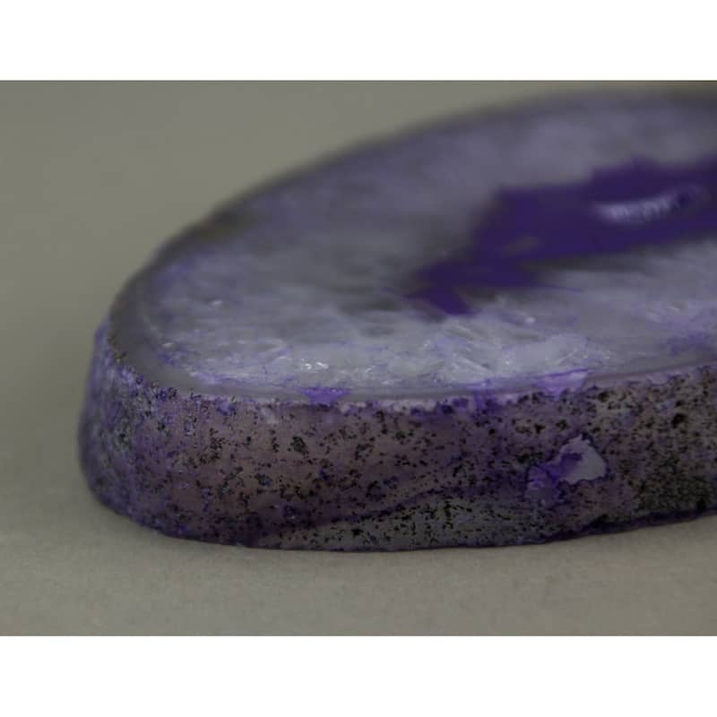 Thick Slice Agate Slab Hand Dyed Crystal Geode Specimen Polished - 0.75 X 3.5 X 3.25 inches