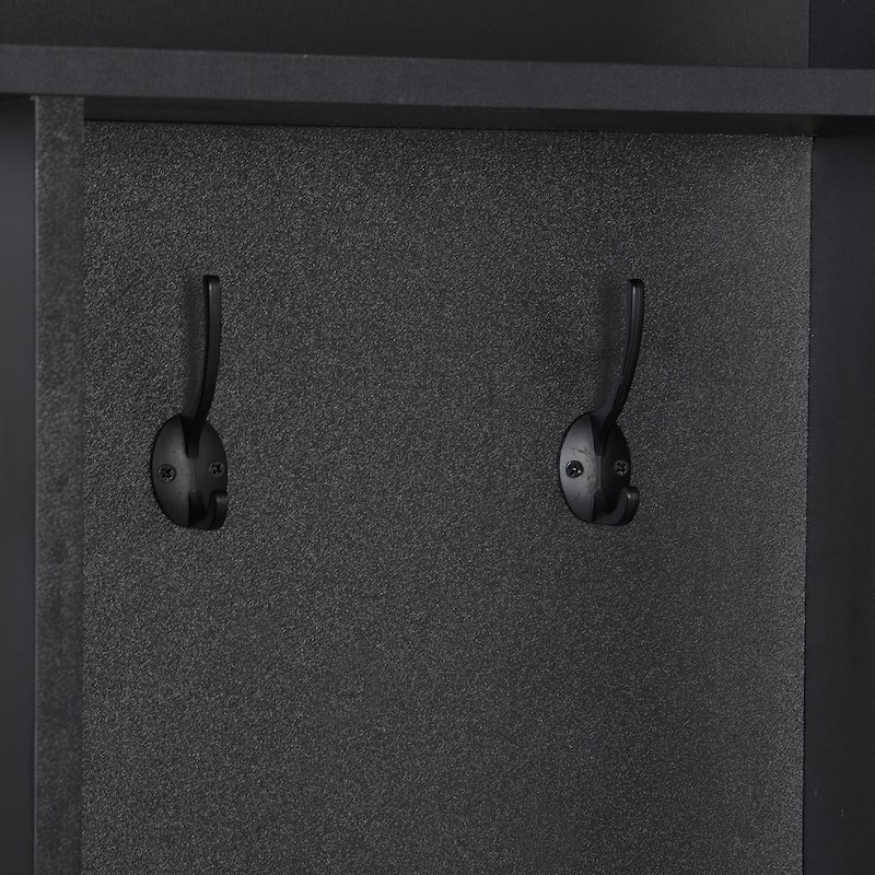 4-in-1 Entryway Storage Cabinet Coat Rack with Shoe Storage and Bench, Hall Tree with Cube Storage & Shelves