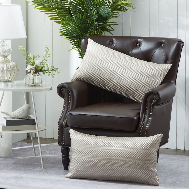 Jacquard Lumber Pillow Shell 2 Piece Set, 14" x 26", NO INSERT