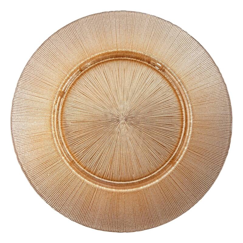 Ritz Glitter Blush Charger Plate - 13"