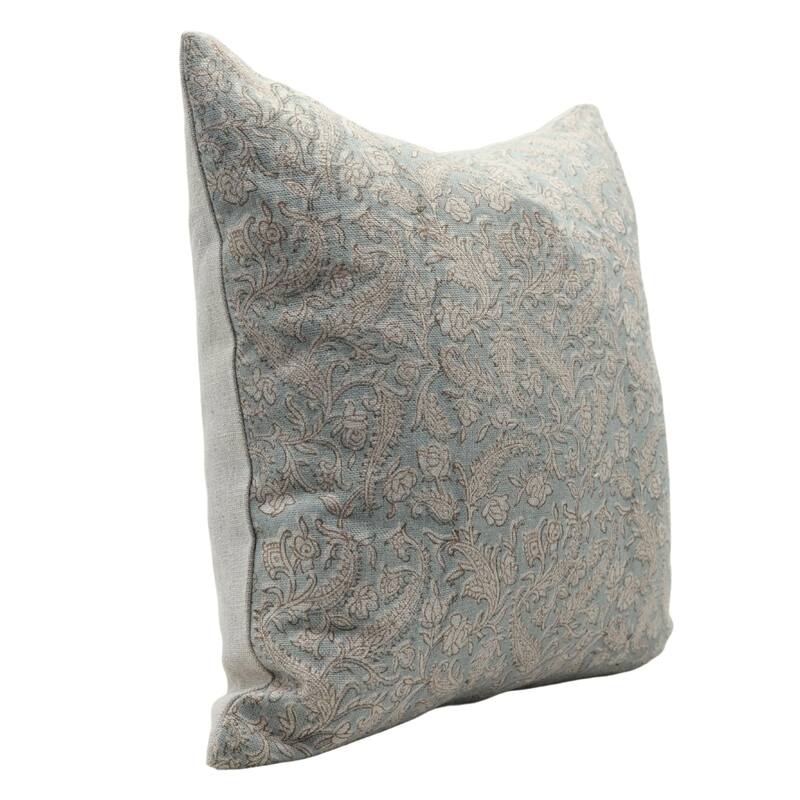 Fabdivine Block Print Linen Cushion Cover Boho Floral Sofa Couch Decoration