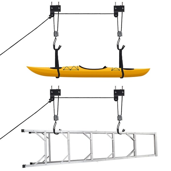 1 Attwood Kayak Hoist System Black Kayaking Indoor Kayak Storage