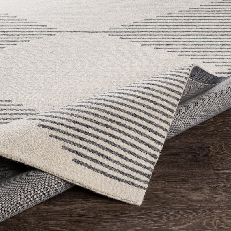 Livabliss Granada Minimalist Diamond Hand Tufted Area Rug