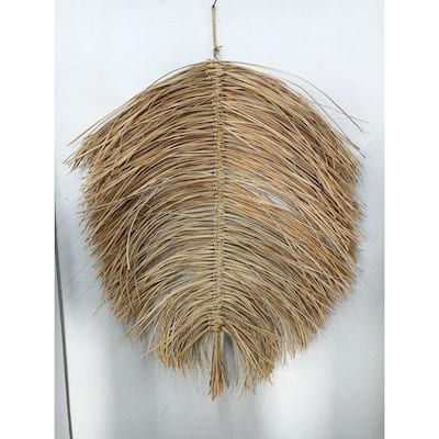 Boho Hanging Leaf Wall Decoration - 31.5” - Brown