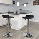 2 Pack Contemporary Vinyl Adjustable Height Barstool with Quilted Wave ...