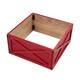 Glitzhome 26"L/ 22"L Handcrafted Wooden Christmas Tree Collar - 22"L - Red