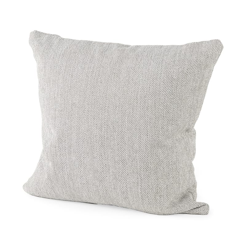 Basket Weave Accent Throw Pillow - Grey