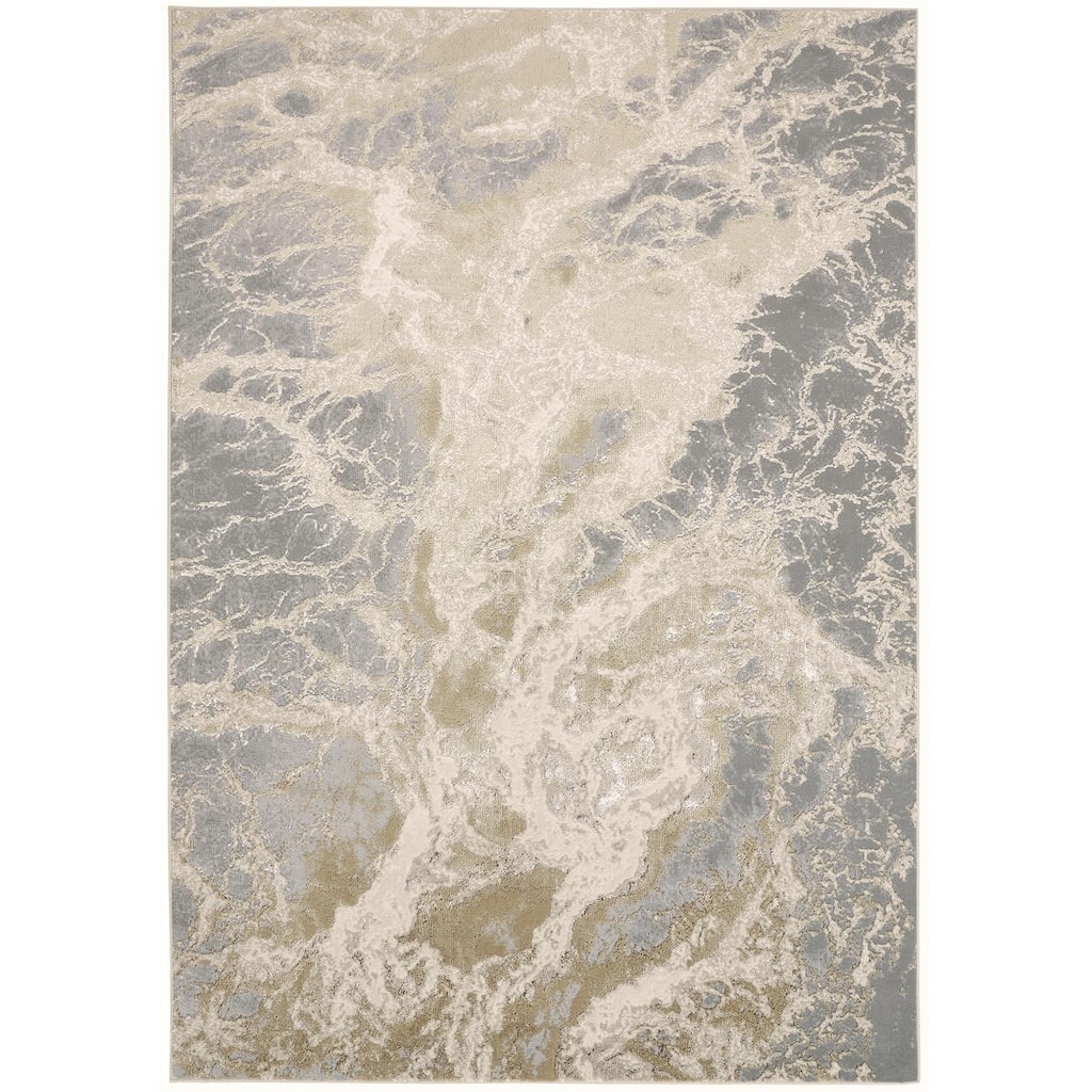 Xuna Abstract Stain Resistant Area Rug By HomeRoots - 5' x 8'