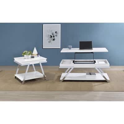 Marcia Coffee And End Table Set White High Gloss