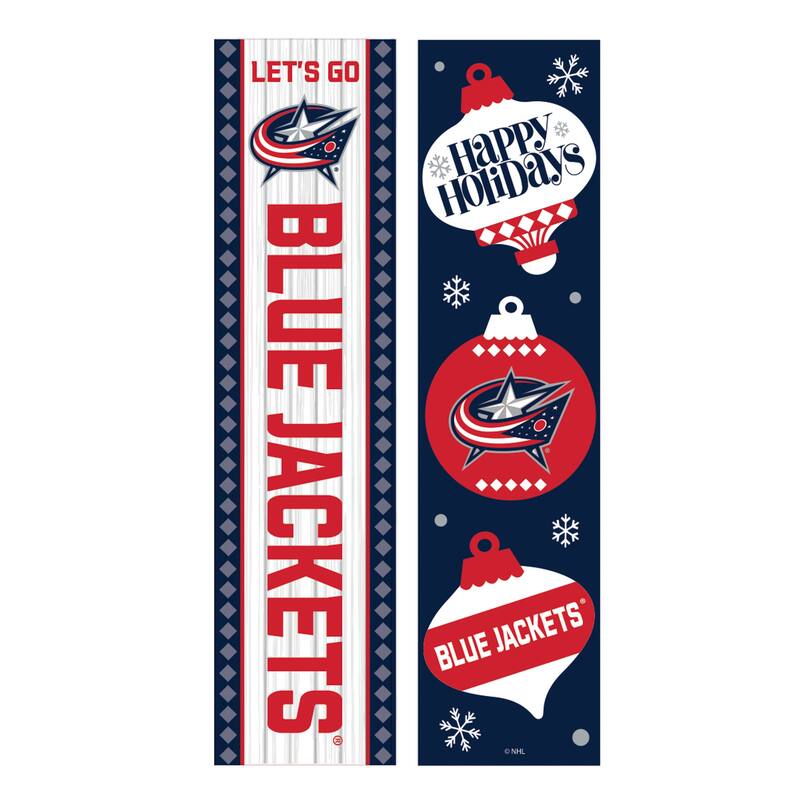 47" Double Sided Seasonal Porch Leaner, Columbus Blue Jackets - 47" x 11.25"