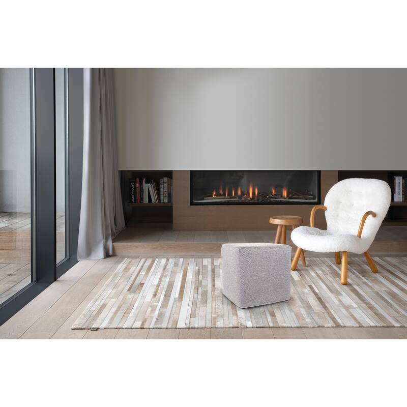 Allan Andrews No Tip Short Block Ottoman with Cover, Panama Collection