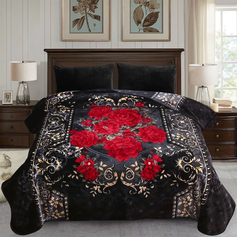 Heavy Korean Mink Fleece King Size Blanket, Christmas Gift for Parents