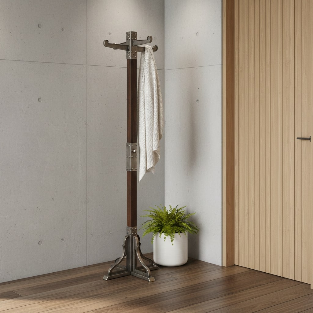 HomeRoots Industrial Chic Vintage Style Coat Rack - 19.00 in. x 70.50 in. x 19.00 in.