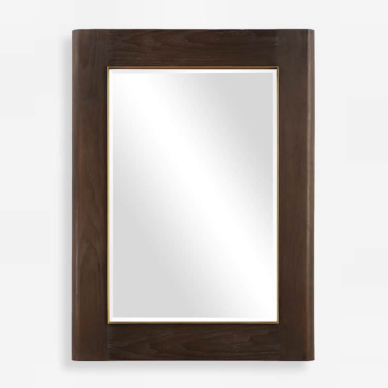 Uttermost 08218 Catron 33-7/8"W x 45-5/8"H Rectangular Beveled Accent - Brown